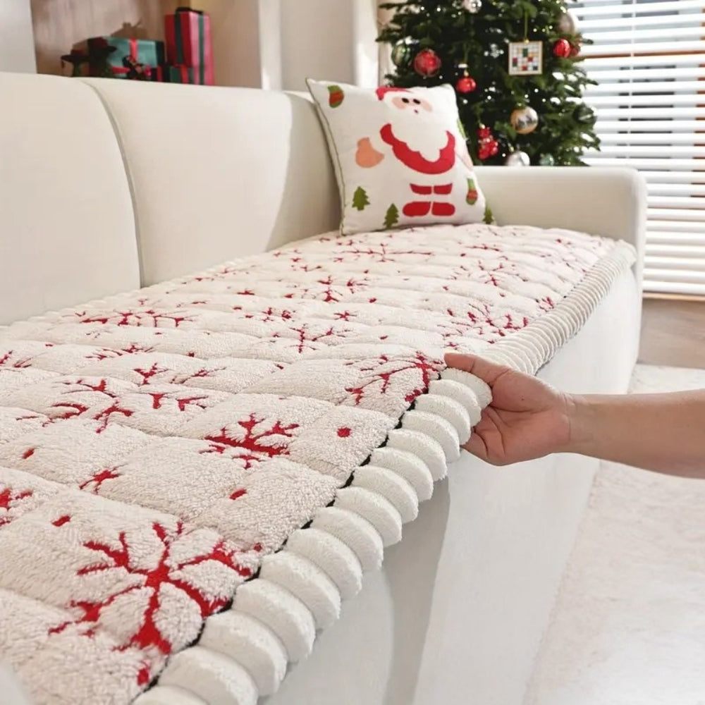 Festive Holiday Winter Sofa Cover