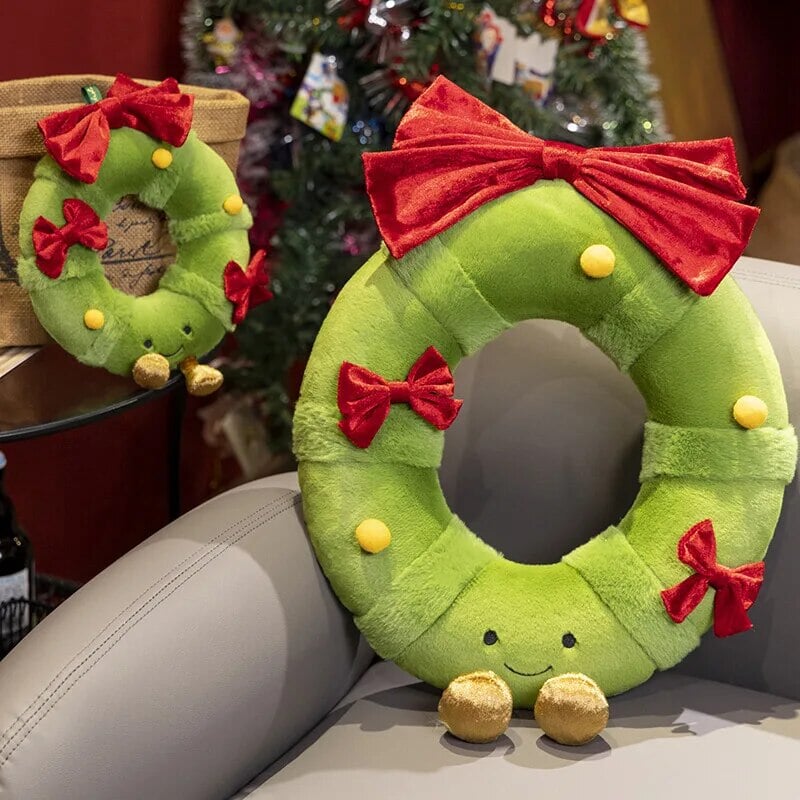 Kawaii Christmas Tree Wreath Door Ring Plushies
