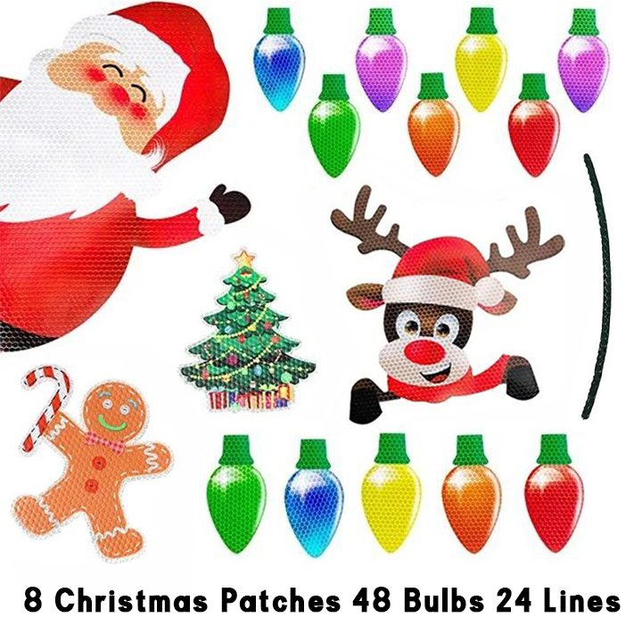 Christmas Magnet Decor | Reflective Light Bulb Magnets | For Car, Refrigerator & Metal Surfaces