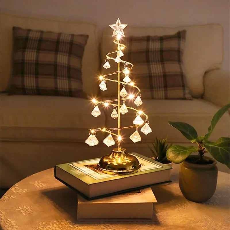 Christmas Table Lamp with LED Spiral Design