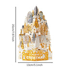 Christmas 3D Pop Up Bronzing Greeting Card