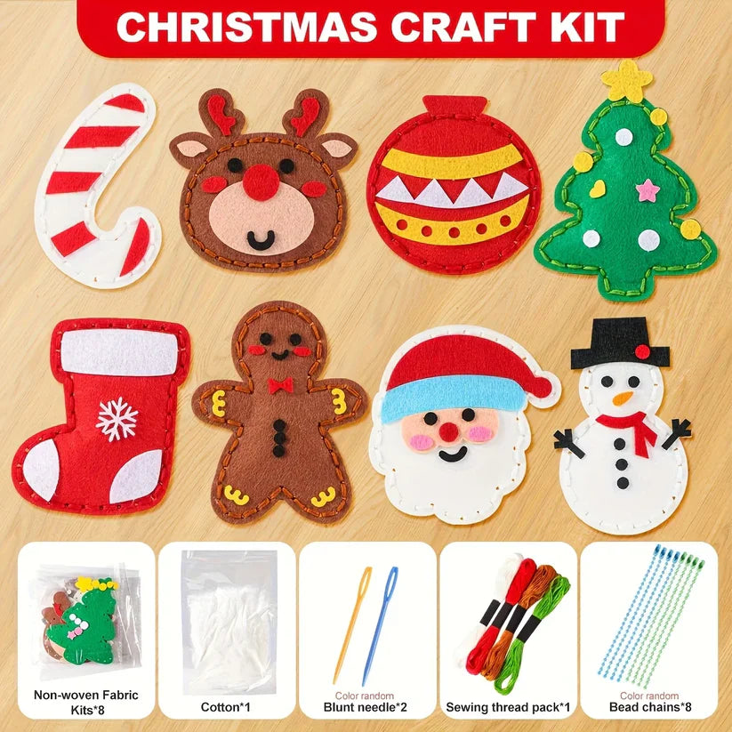 Safe DIY Felt Christmas Sewing Set