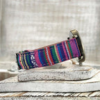 with multicolored rainbow pattern