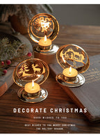 Golden Projection Iron Art Christmas Lantern