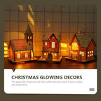 Houten Kerstdorp Huisje met LED Verlichting – DIY Kerstdecoratie met Batterijen