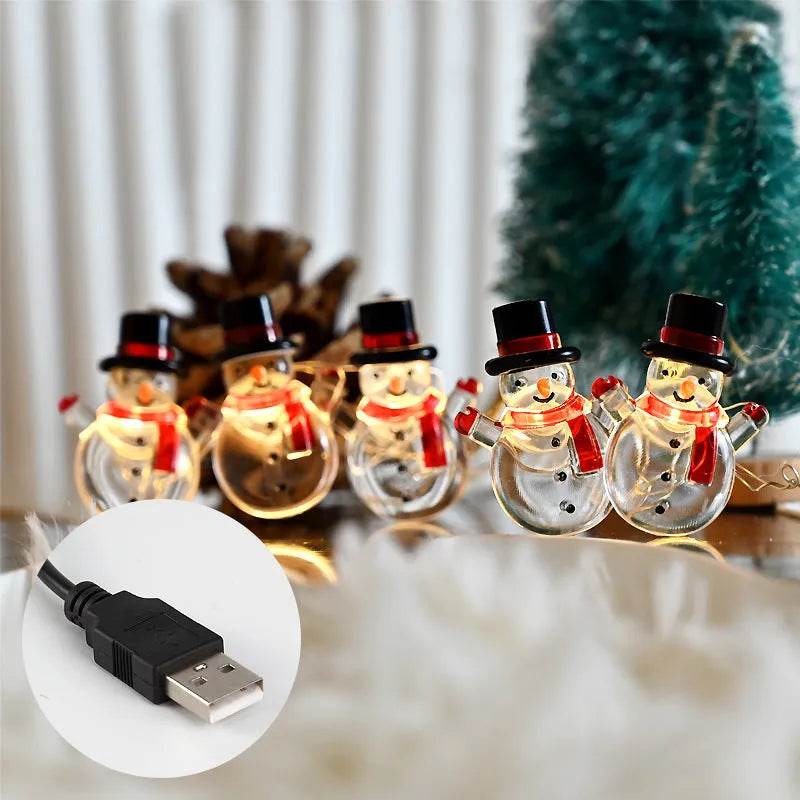 Christmas Christmas Snowman Modeling Decorative String Lights