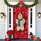 Christmas Door Decoration | Fabric Door Cover | Washable & Reusable