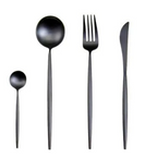 LUXURIOUS STAINLESS STEEL 24-PIECE GOLD-SILVER CUTLERY SET
