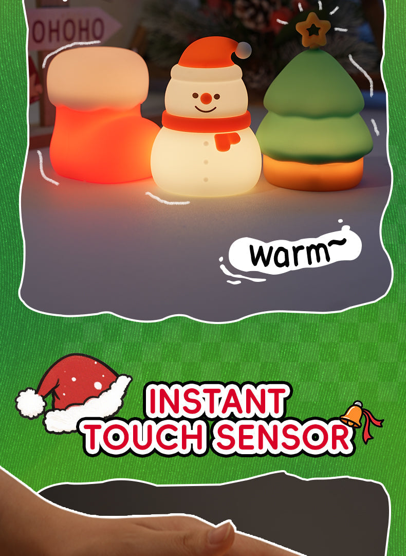 Creative Holiday Silicone Snowman Night Light