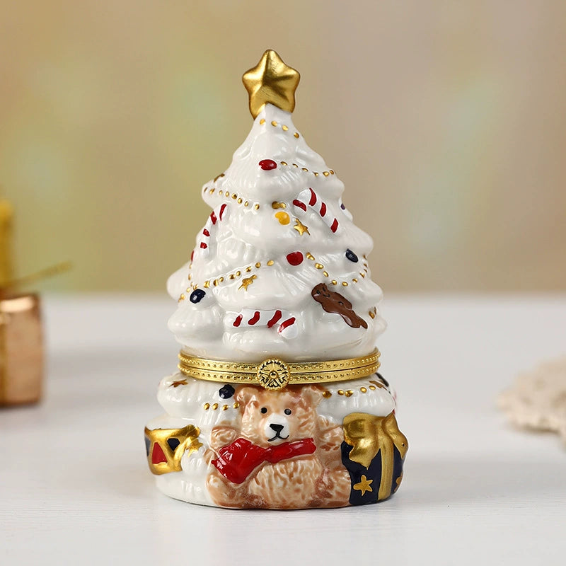 Whimsical Ceramic Bear Candy Ornament