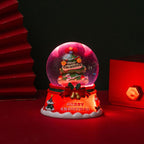Luminous Snowman Resin Crystal Ball Ornament