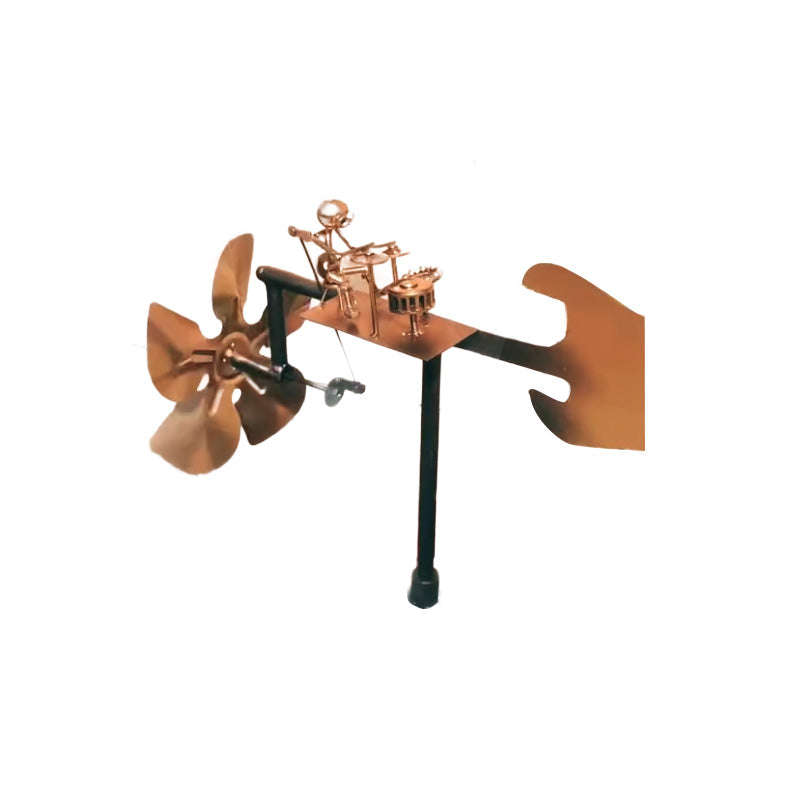Handmade Metal Drummer Windmill
