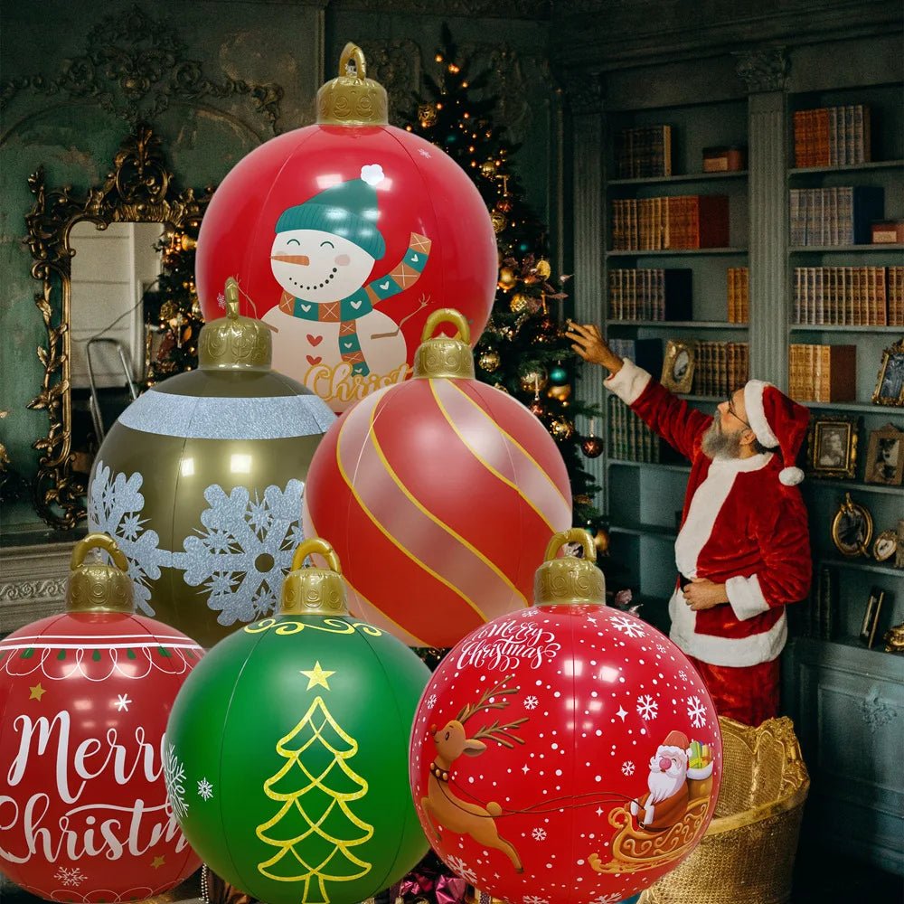 Giant Inflatable Christmas Ornament - Christmas Decoration Outdoor Inflatable Ball