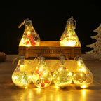 Lunivera | LED Deco Light | Transparent with Leaf Globe | Warm White Sparkle | For Christmas, Wedding & Party