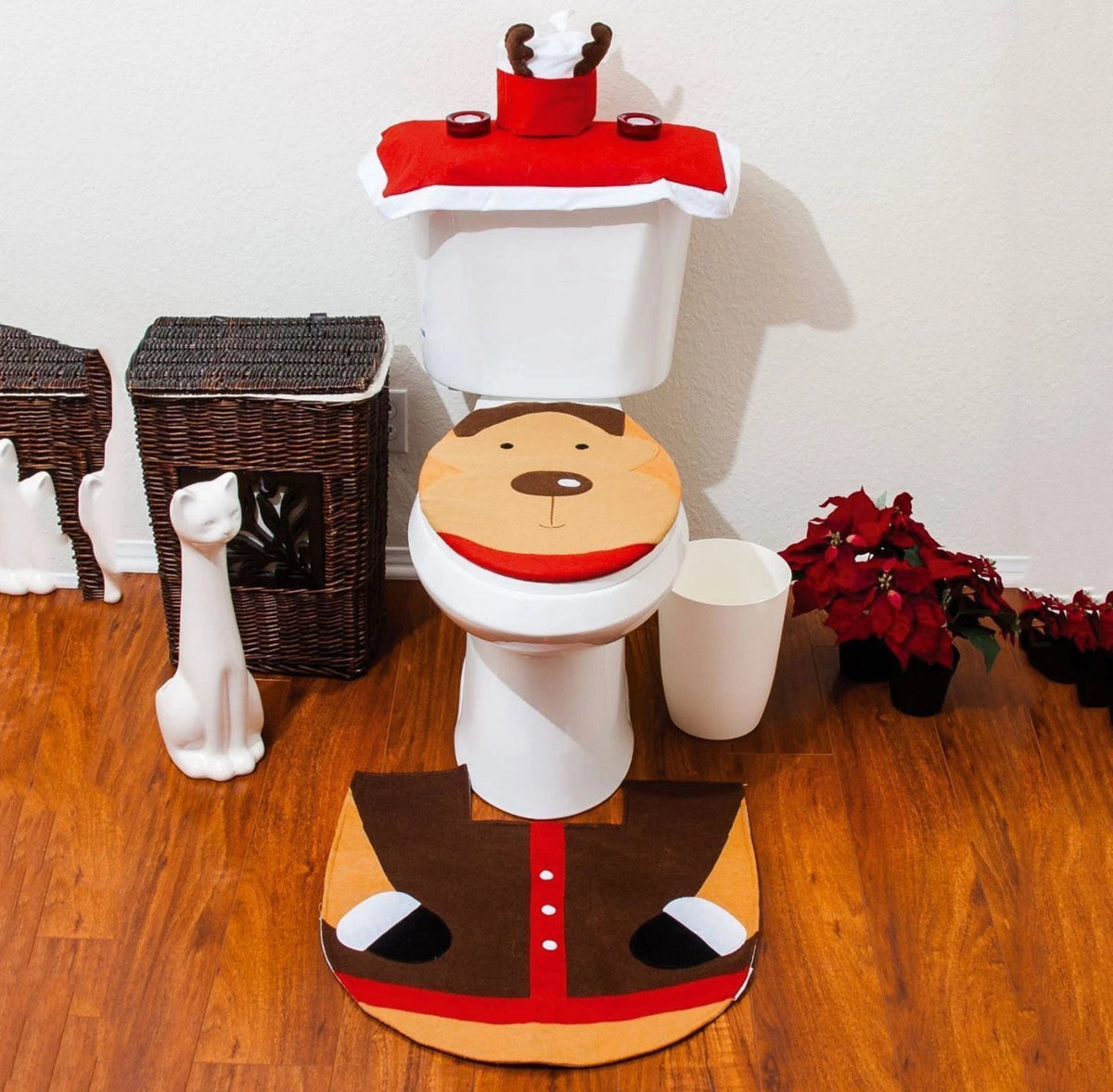 3pc Reindeer Bathroom Set