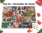 Festive Fireplace Jigsaw Puzzle Christmas Countdown Calendar - Christmas Gift
