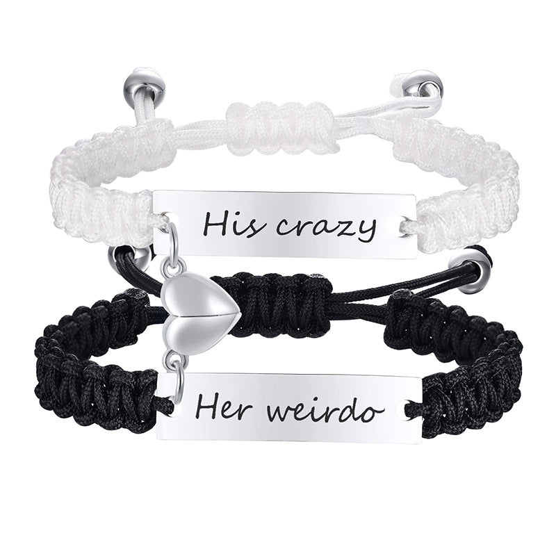 Magnetic Couple Braided Bracelets