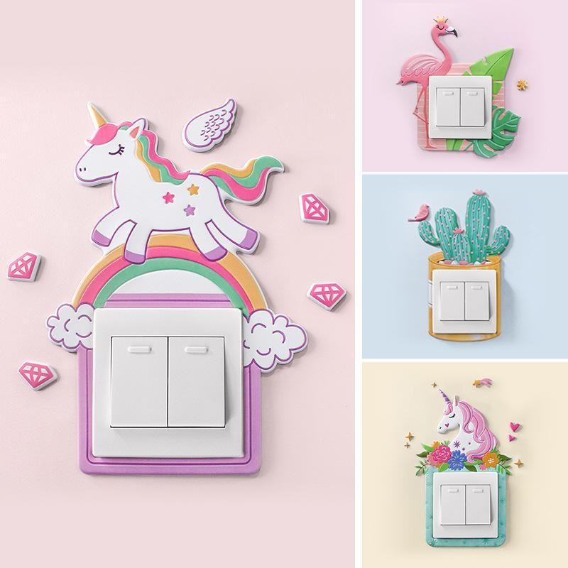Cartoon Room Decor Silicone On-off Switch Wall Sticker