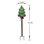 Christmas Iron Art Solar Outdoor Lawn Stake