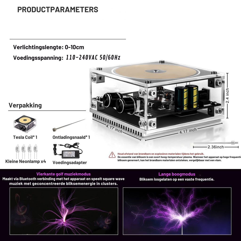 Multifunctional Tesla Music Speaker | Plasma Lightning Speaker | Wireless Bluetooth Sound