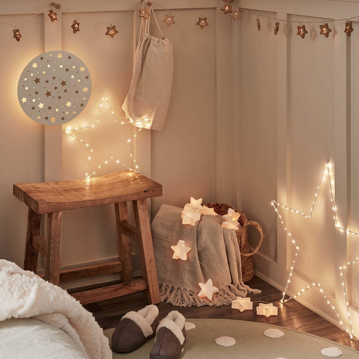 Christmas Decorations Hanging Star Lights