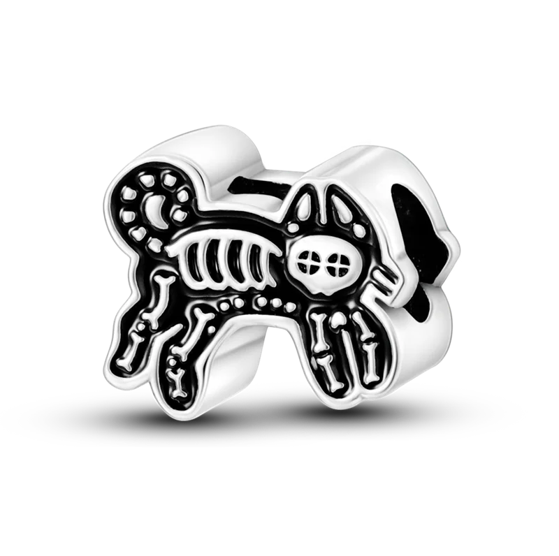 925 Silver Golden Leopard Charms Beads Colorful Chameleon Rhinoceros Lion Scarab Cat Pendant Compatible with Original Pandora Bracelet Jewelry