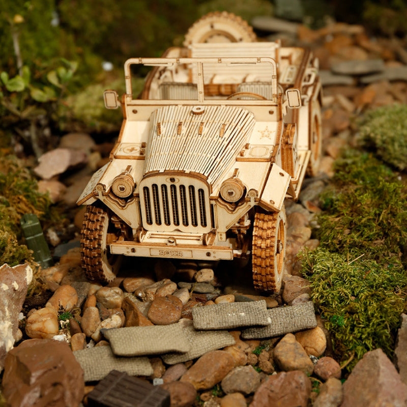 Puzzle Model Mechanical Made of Wood Super