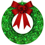 Front Door Wreath Bowknot Luminous LED Light Christmas Garland