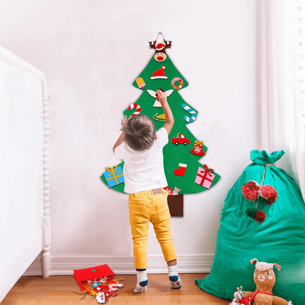 DIY Felt Christmas Tree with Accessories - Merry Christmas Decorations For Home