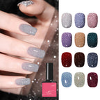 High density glitter nail gel polish