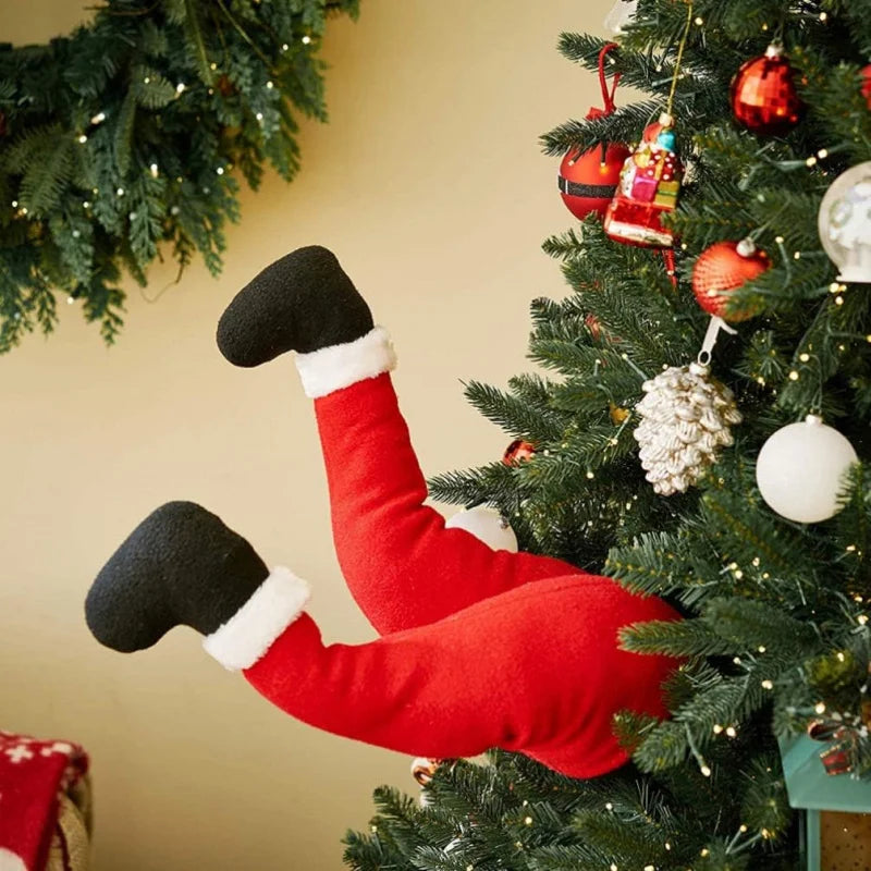 Christmas Decoration | JollyLegs Festive Hanging Ornament | Durable Fabric | Easy Setup