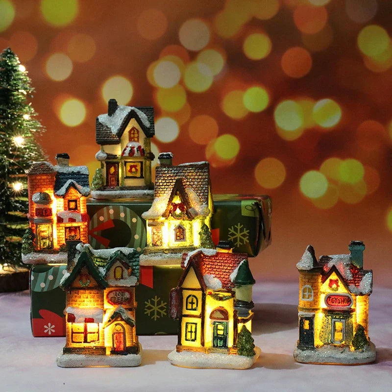 LED Christmas Decoration with Battery – Lit Decorative House for Festive Atmosphere