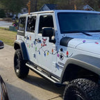 Christmas Car Magnet Decorations | Reflective Holiday Light Bulb Set | Weatherproof & Reusable