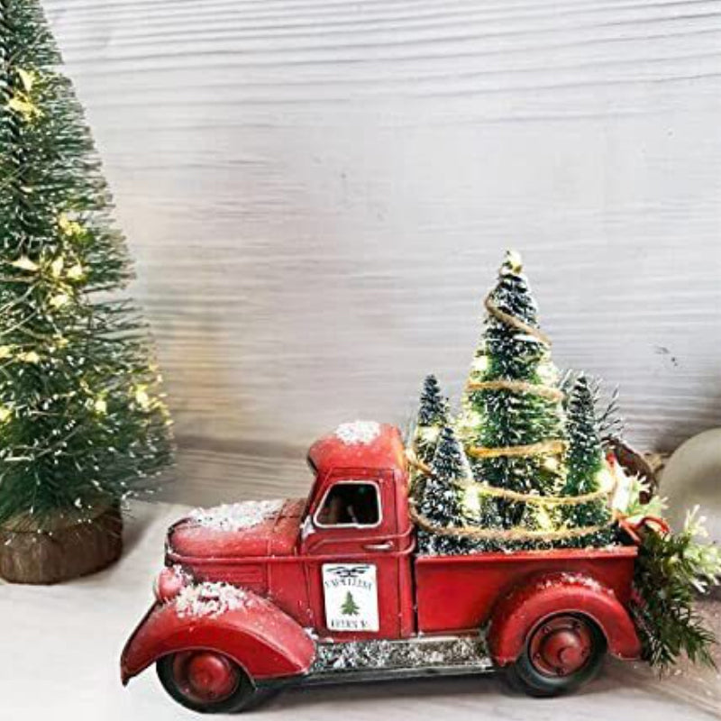 Red Farm Truck Christmas Decorations