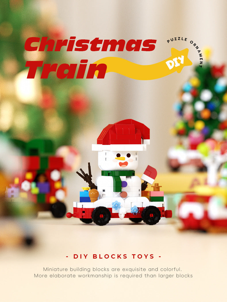 Christmas Tree Snowman Assembly Building Blocks