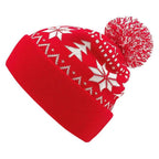 Jacquard Christmas Fluffy Ball Cap Thermal Head Cover Knitted Hat