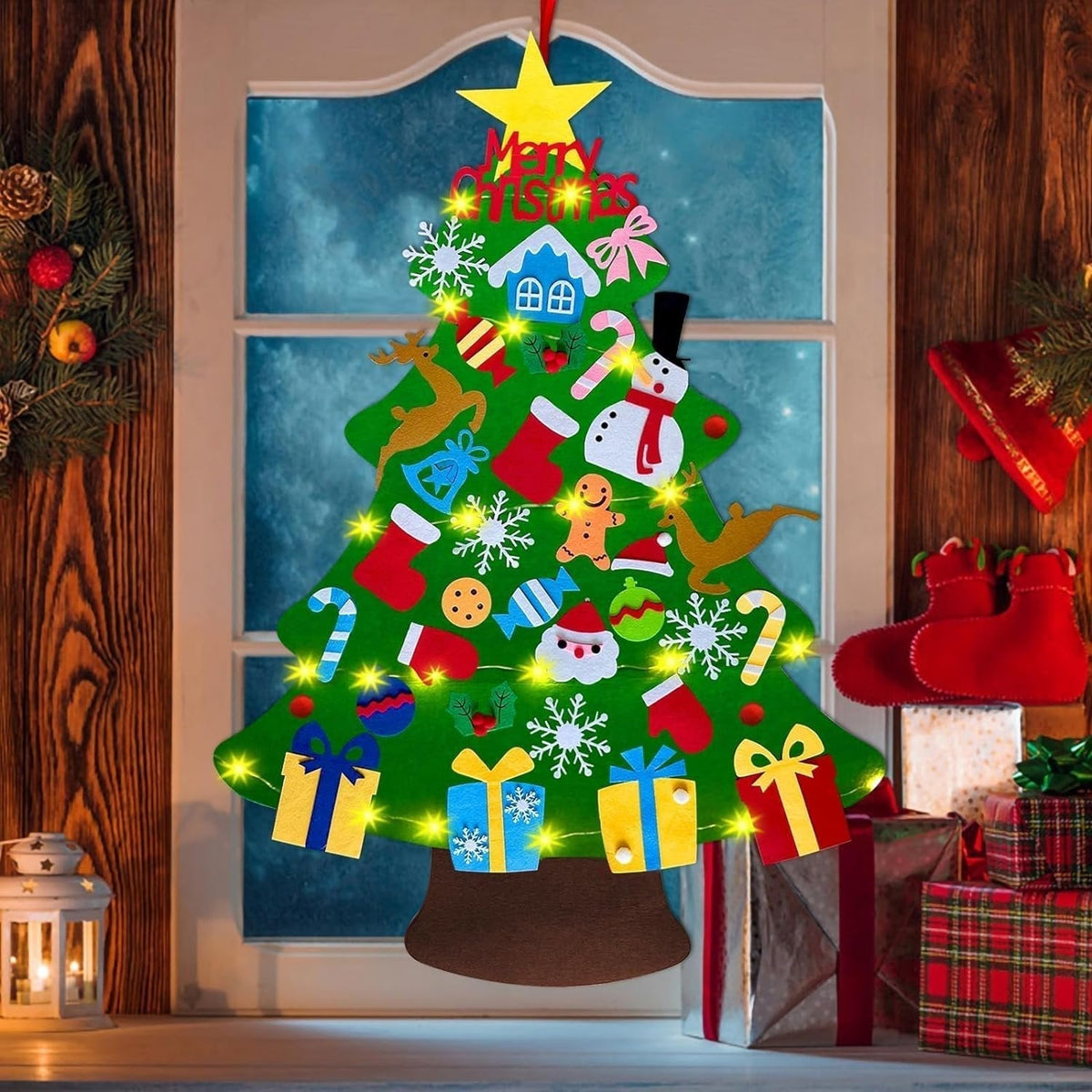DIY Felt Christmas Tree with Accessories - Merry Christmas Decorations For Home