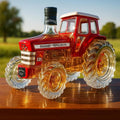 Tractor Shaped Glass Whiskey Bottle