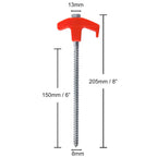 Rotatable tent pegs with thread