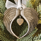 Christmas Tree Memorial Ornaments Angel Wings Bell Pendant Hanging Decoration