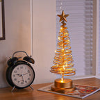 LED Christmas Tree with Spiral Design and Star Accent (33 cm)