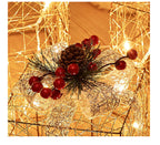 Christmas Glowing Iron Art Deer Sleigh Ornament