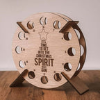 Wooden Advent Calendar | Christmas Tree Shape & Refillable | For Beer, Wine & Mini Bottles | Reusable