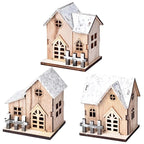 Wooden Christmas LED Light House with Warm Lighting