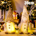 Gloeiende Gnome Kerstboomversiering – Handgemaakte Decoratie met Warm LED-licht