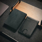 Theft-proof magnetic card holder made of genuine leather