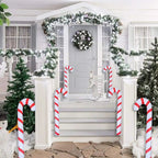CandyFest Inflatable Christmas Candy Canes – Set of 4 PVC Decorations of 87 cm