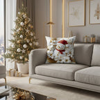 Set von 4 Weihnachts-velours Kissenbezügen mit einzigartigen festlichen Designs