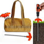 Rotatable tent pegs with thread