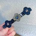 Hair clip with crystal flower